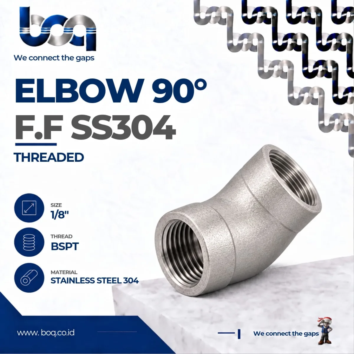 ELBOW 90 F.F SS304
