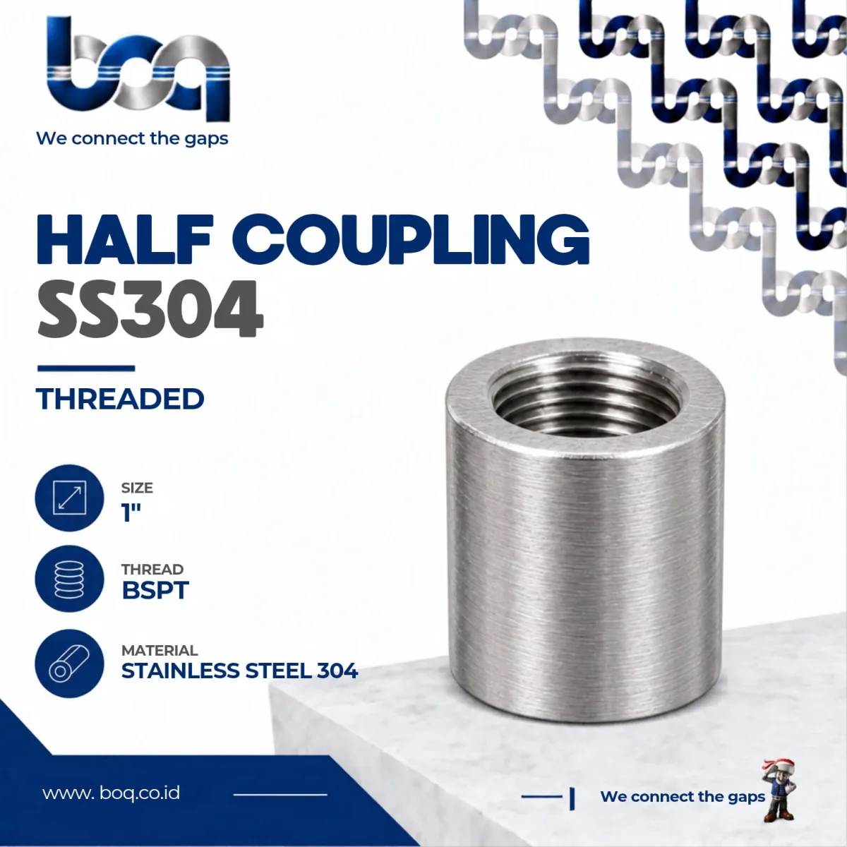 Tampilan 4 HALF COUPLING SS304